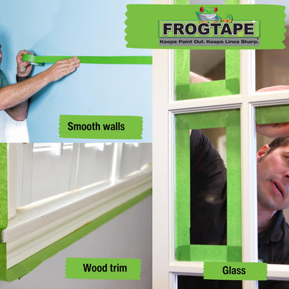 Frog Tape Green Multi Surface Painters Masking Tape 48mm x 41.1m. Indoor painting and decorating for sharp lines and no paint bleed