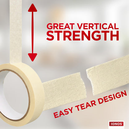 Status IONOS Masking Tape, Pack of 2, 23mm x 20 Metres, Multi-Surface Decorating Tape for DIY and Painting, Clean Removal with Easy Tear Design (IONMT23MM2PKX2)