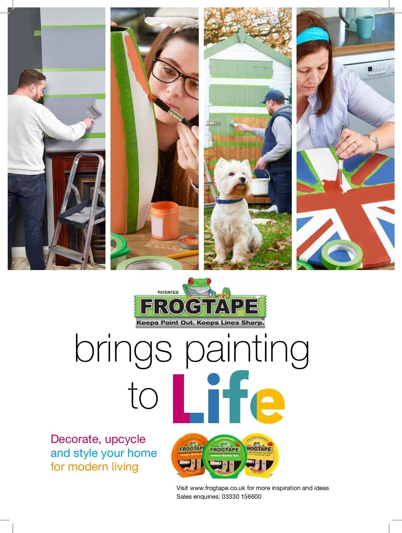 Frog Tape Green Multi Surface Painters Masking Tape 48mm x 41.1m. Indoor painting and decorating for sharp lines and no paint bleed