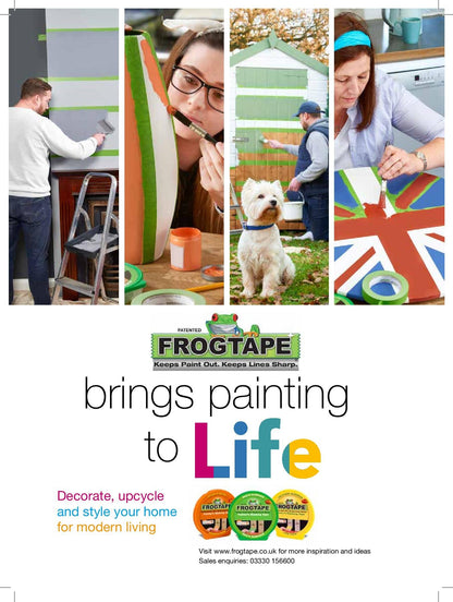 Frog Tape Green Multi Surface Painters Masking Tape 48mm x 41.1m. Indoor painting and decorating for sharp lines and no paint bleed