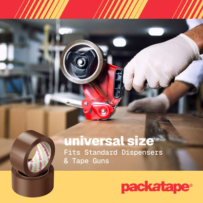 Packatape - 6 Rolls Per Pack 48MM x 66M Brown Packaging Tape for Parcels and Boxes. This 6 rolls pack of Heavy Duty Brown Packing Tape Provides a Strong, Secure and Sticky Seal for your Boxes
